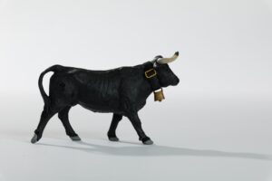 Animales de juguete | Animales de Coleccionismo | Meskebous Vaquilla Negra (CON cencerro)