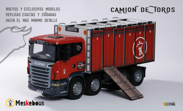 CAMIONES | Meskebous NUEVO Camión de toros puertas rojas