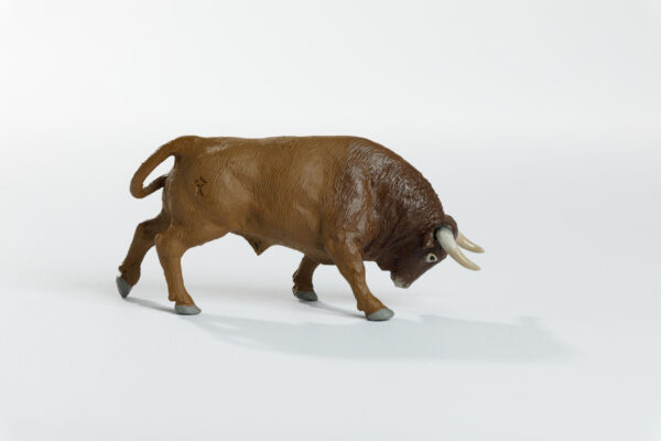 Animales de juguete | Animales de Coleccionismo | Meskebous Toro Embistiendo Colorado Ojo de Perdiz